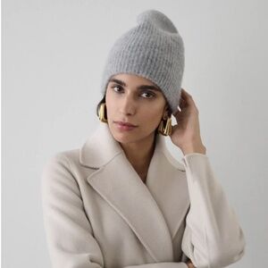 White & Warren Cashmere Plush Rib Beanie